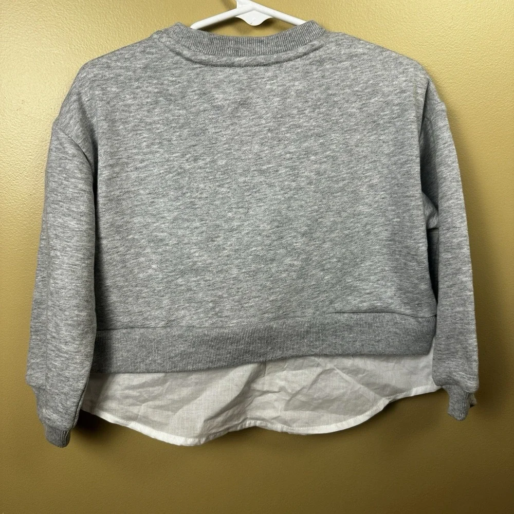 Baby Gap Girls Layered Look Sweatshirt - Gap Athletic Logo Size 2 Years Grey NWT